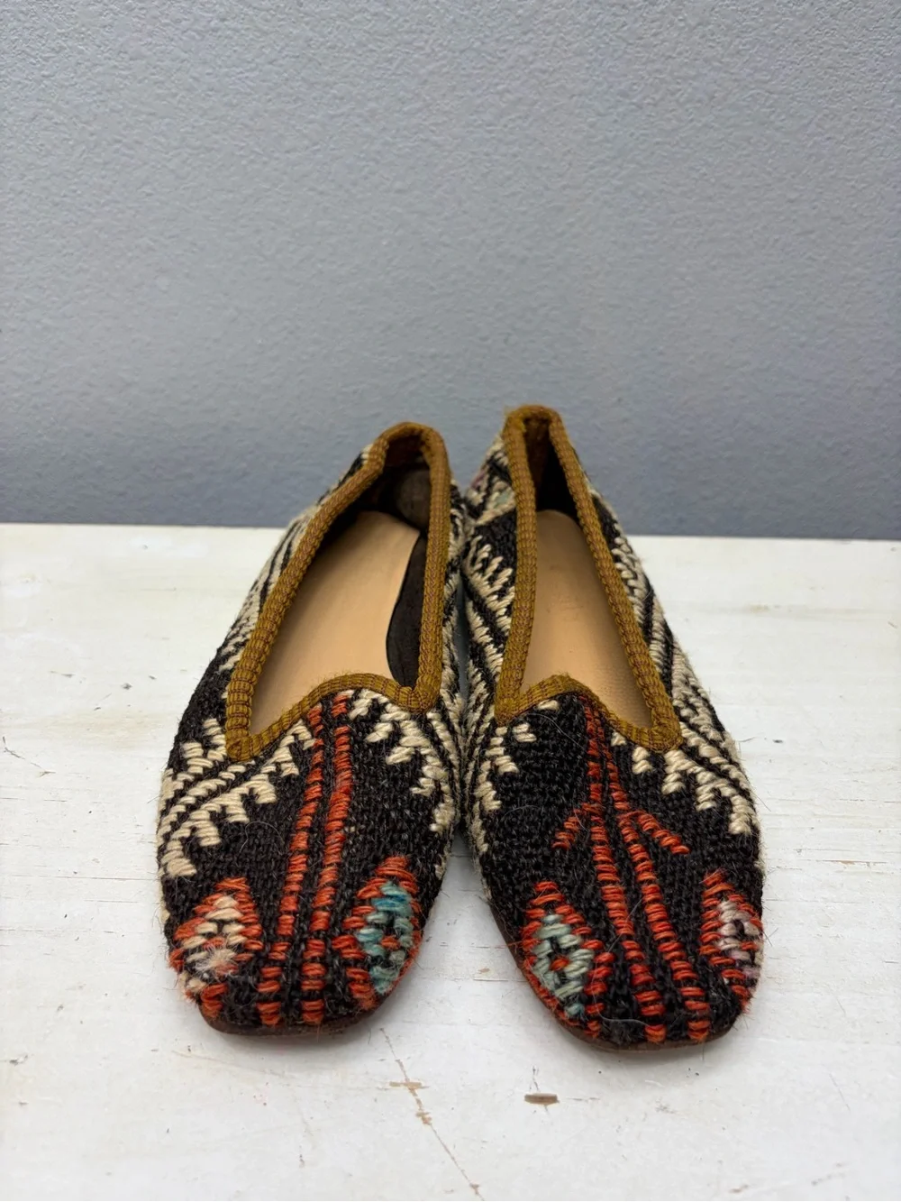 Artemis Wool Carpet Loafers Size 36
